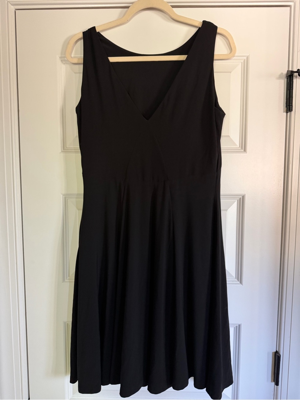 Classic Black V-Neck Womens Dress